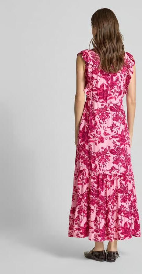 LOLLYS LAUNDRY Midijurk van viscose met ruches model 'Samo'
