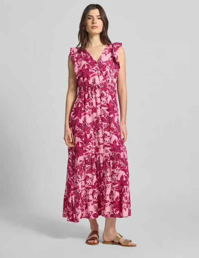 LOLLYS LAUNDRY Midijurk van viscose met ruches model 'Samo' - Foto 2