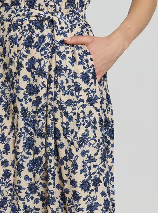 LOLLYS LAUNDRY Overhemdjurk van viscose met strikceintuur model 'BlakeLL'