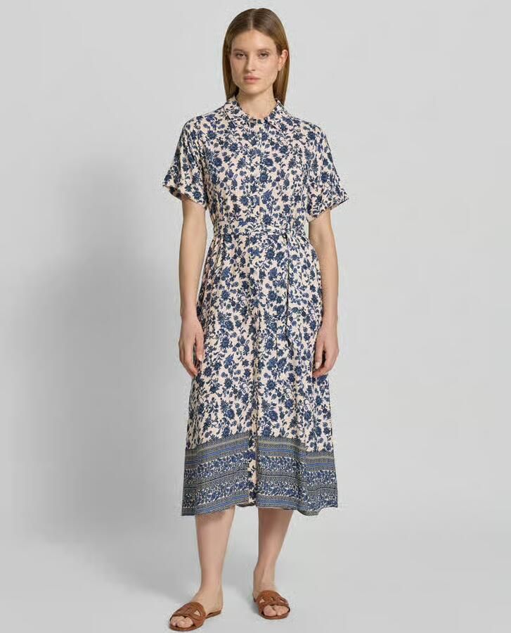 LOLLYS LAUNDRY Overhemdjurk van viscose met strikceintuur model 'BlakeLL' - Foto 3