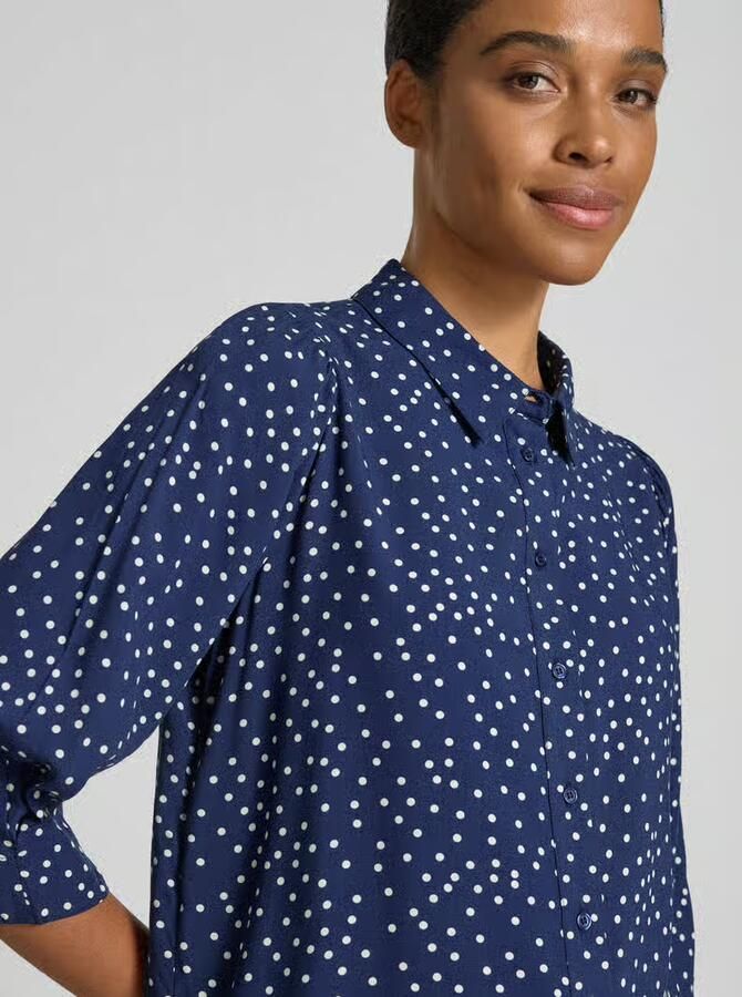 LOLLYS LAUNDRY regular fit blouse van viscose met 3 4-mouw model 'Bono'