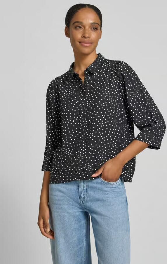 LOLLYS LAUNDRY regular fit blouse van viscose met 3 4-mouw model 'Bono' - Foto 2