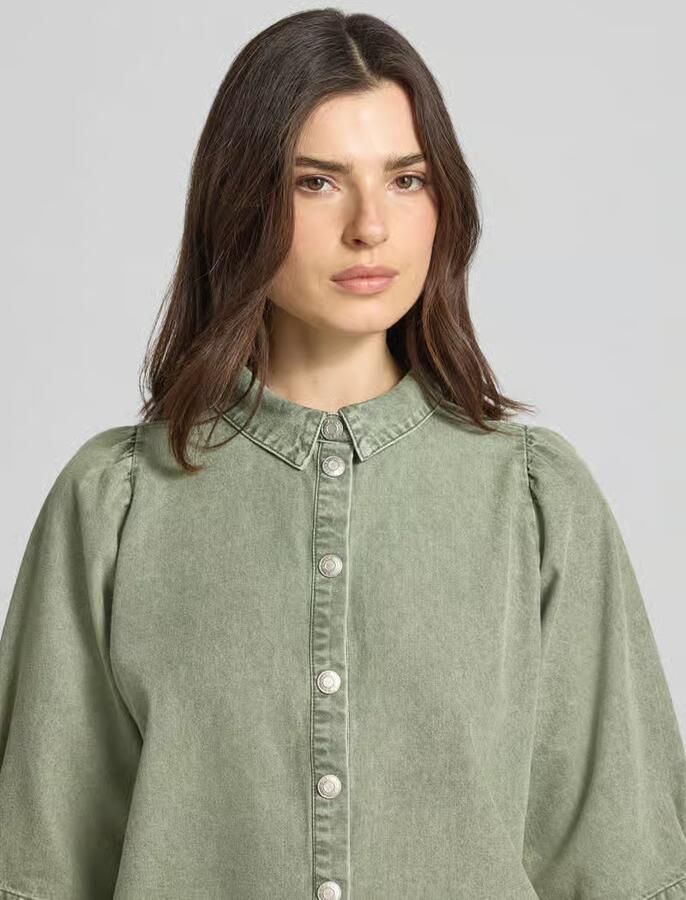 LOLLYS LAUNDRY Regular fit overhemdblouse van viscosemix model 'Bono'