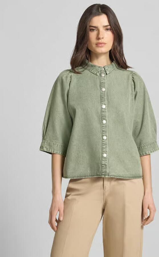 LOLLYS LAUNDRY Regular fit overhemdblouse van viscosemix model 'Bono' - Foto 3