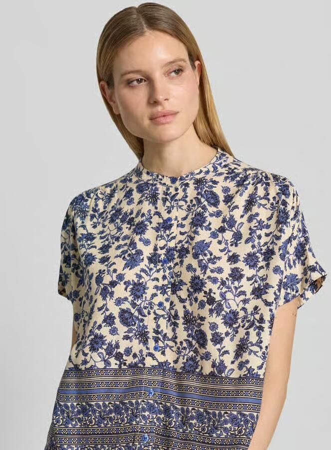 LOLLYS LAUNDRY relaxed fit blouse van viscose in all-over look model 'Mya'