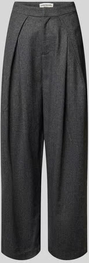 LOLLYS LAUNDRY Relaxed fit stoffen broek met wolgehalte