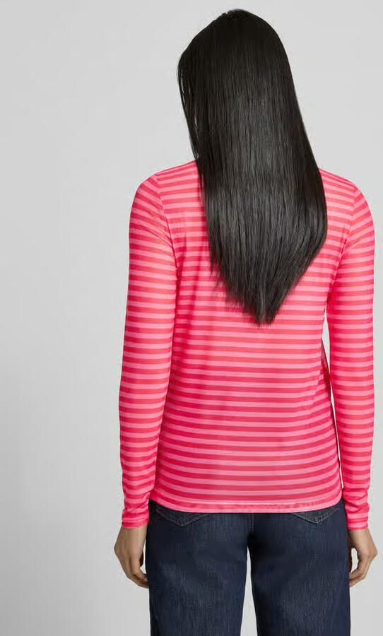 LOLLYS LAUNDRY Shirt met lange mouwen met geribde ronde hals Model 'Irie' - Foto 3
