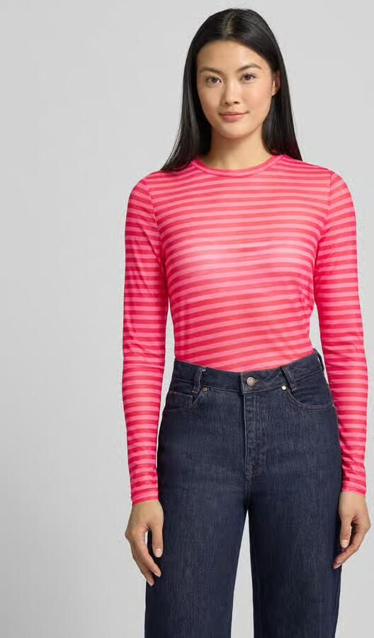 LOLLYS LAUNDRY Shirt met lange mouwen met geribde ronde hals Model 'Irie' - Foto 4