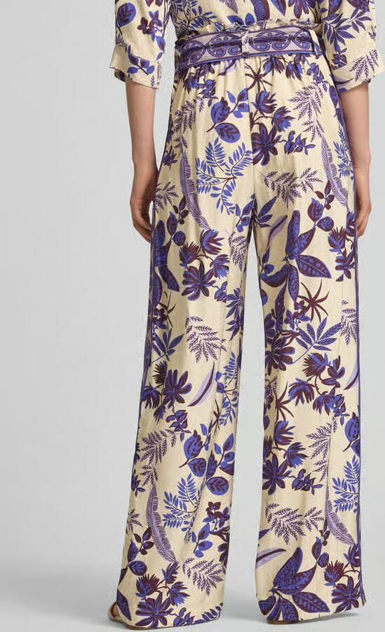 LOLLYS LAUNDRY straight fit stoffen broek van viscosemix model 'Vicky' - Foto 3