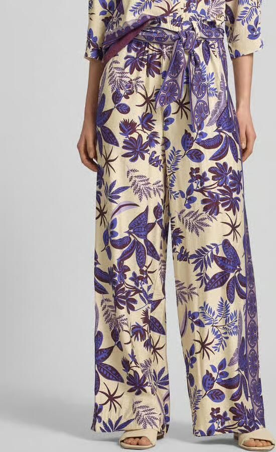 LOLLYS LAUNDRY straight fit stoffen broek van viscosemix model 'Vicky' - Foto 2