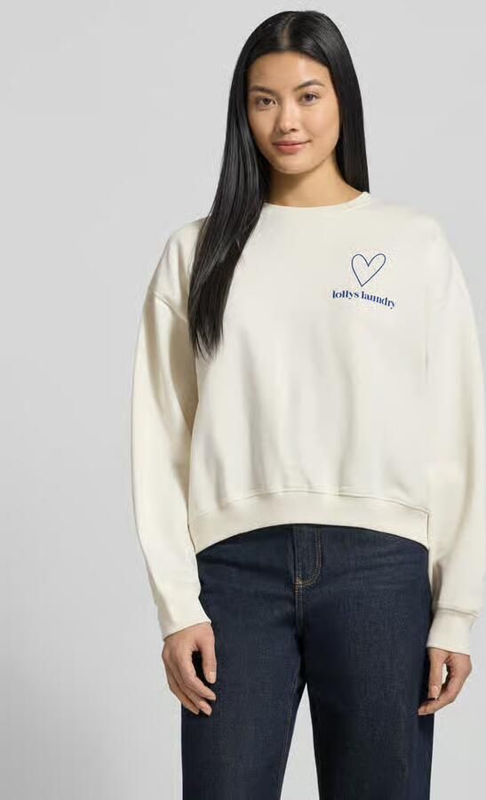 LOLLYS LAUNDRY Sweatshirt met labelprint model 'Sydney' - Foto 2