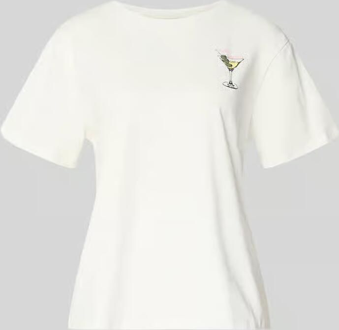 LOLLYS LAUNDRY T-shirt met labelprint model 'Eleanor' - Foto 2