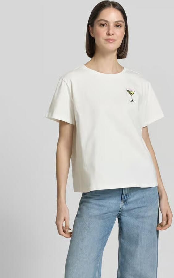 LOLLYS LAUNDRY T-shirt met labelprint model 'Eleanor' - Foto 2