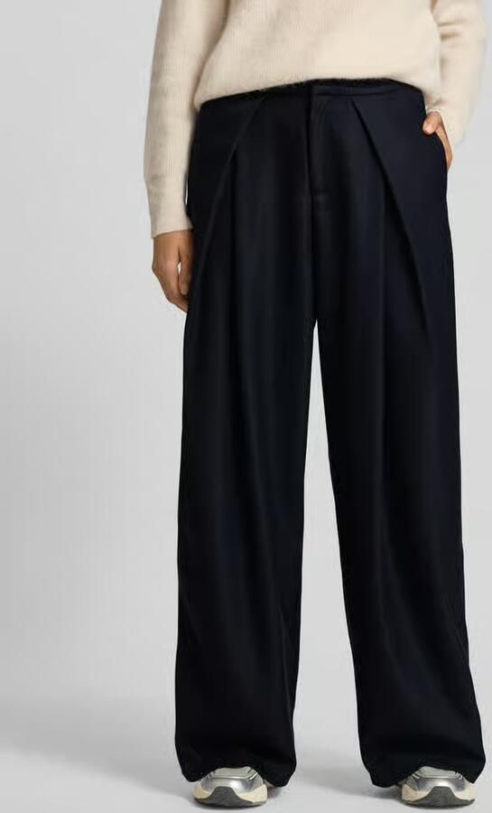 LOLLYS LAUNDRY Wide fit stoffen broek met bandplooien model 'Zola' - Foto 2