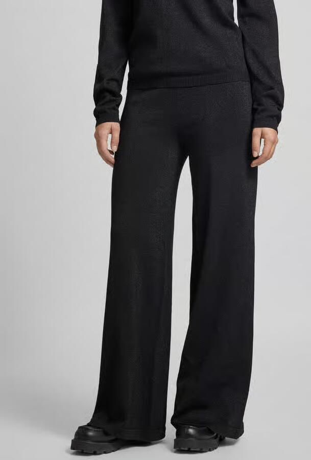 LOLLYS LAUNDRY Wide leg stoffen broek met elastische band model 'Agadir' - Foto 2