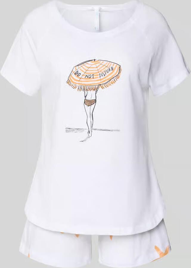 LOUIS & LOUISA Pyjama-set bestaande uit T-shirt en shorts model 'Sommerliebe' - Foto 2