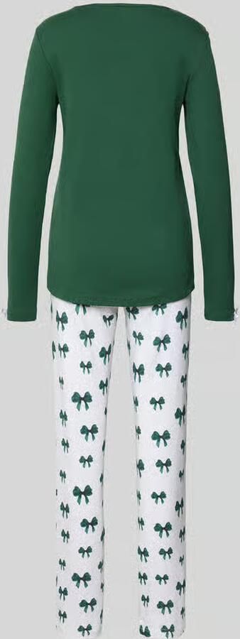 LOUIS & LOUISA Relaxed fit pyjama met sierstrik model 'Kuschelig'