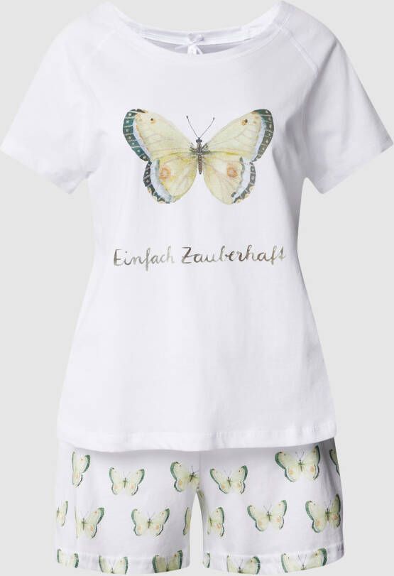 LOUIS & LOUISA Pyjama met motiefprint model 'Einfach Zauberhaft'