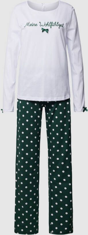 LOUIS & LOUISA Pyjama's met sierstrik model 'Meine Wohlfühlzeit'