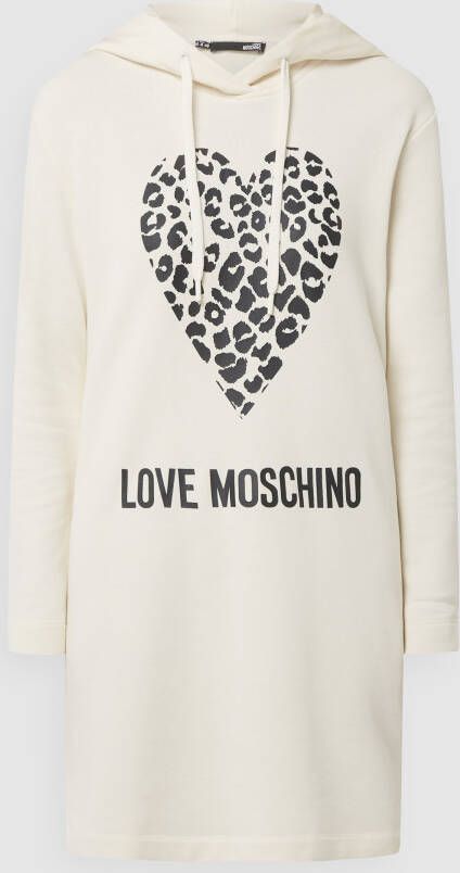 Love Moschino Sweatjurk met hartjesmotief