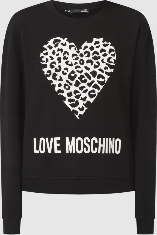 Love Moschino Sweatshirt met hartjesmotief