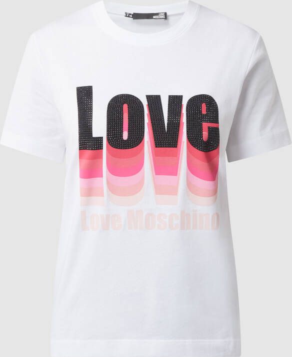 Love Moschino T-shirt met tekstprint