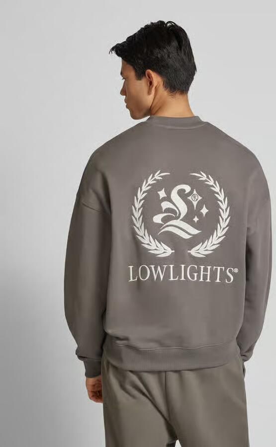 Low Lights Studios Oversized sweatshirt met labelstitching model 'Cesar' - Foto 4