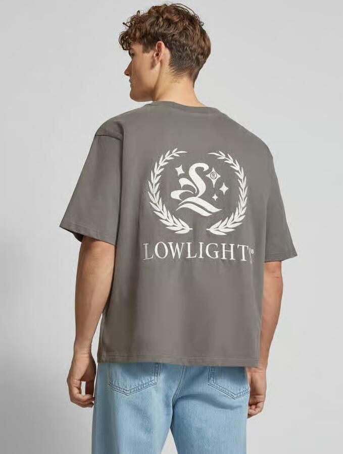 Low Lights Studios Oversized T-shirt met labelstitching model 'Cesar'