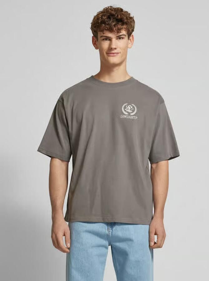 Low Lights Studios Oversized T-shirt met labelstitching model 'Cesar' - Foto 2