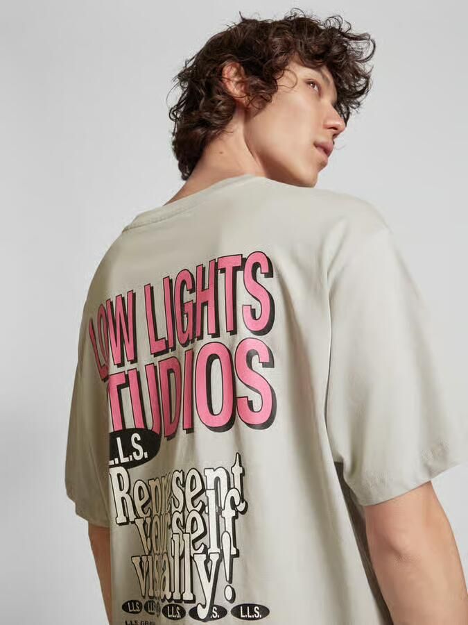 Low Lights Studios T-shirt met labelprint model 'REPRESENTATION'