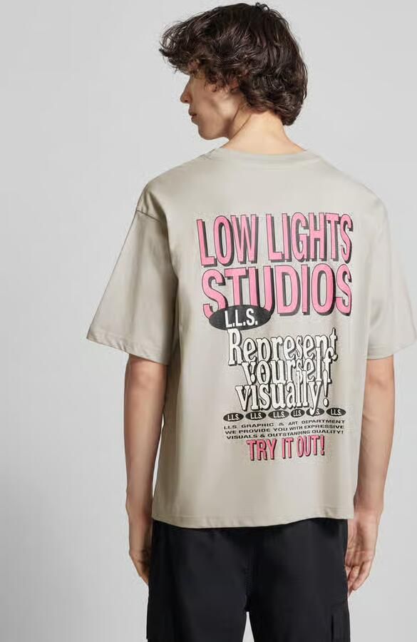 Low Lights Studios T-shirt met labelprint model 'REPRESENTATION' - Foto 2