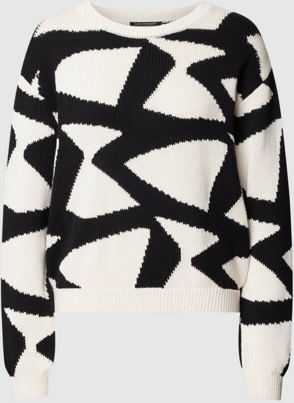 LUISA CERANO Gebreide pullover met all-over motief