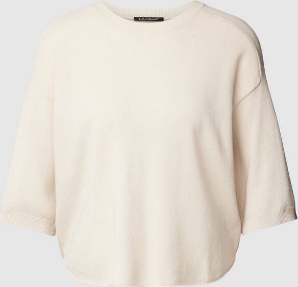 LUISA CERANO Gebreide pullover van een mix van wol en kasjmier met ronde hals