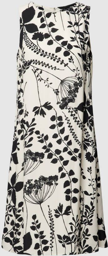 LUISA CERANO Knielange jurk van pure viscose met all-over motief