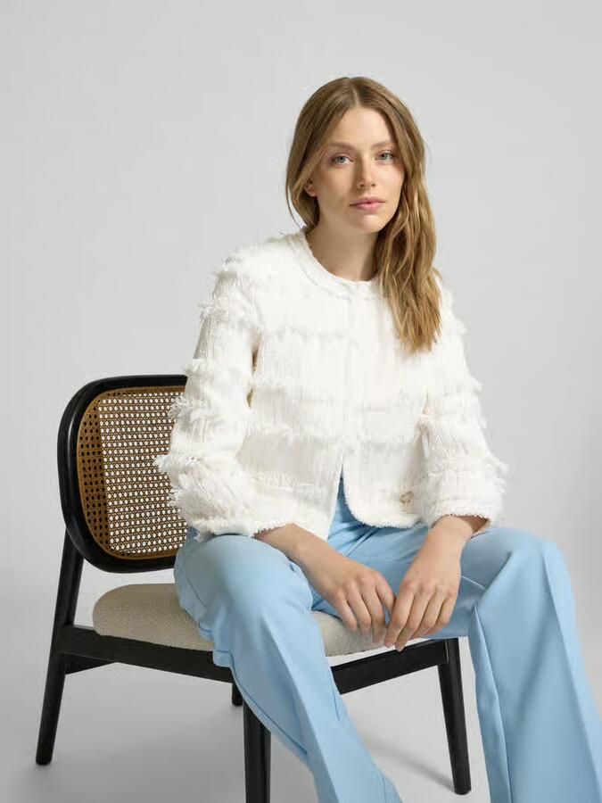 LUISA CERANO Blazer met structuurmotief