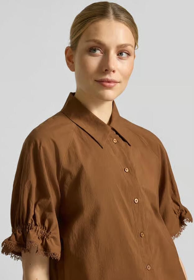 LUISA CERANO Blouse met 1 2-mouwen en overhemdkraag