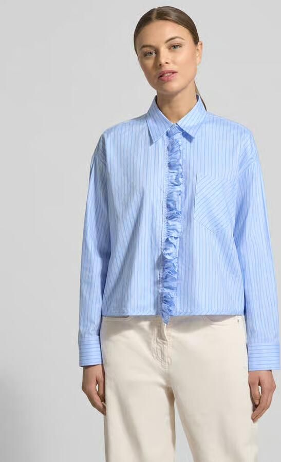 LUISA CERANO Blouse met ruches en borstzak - Foto 2