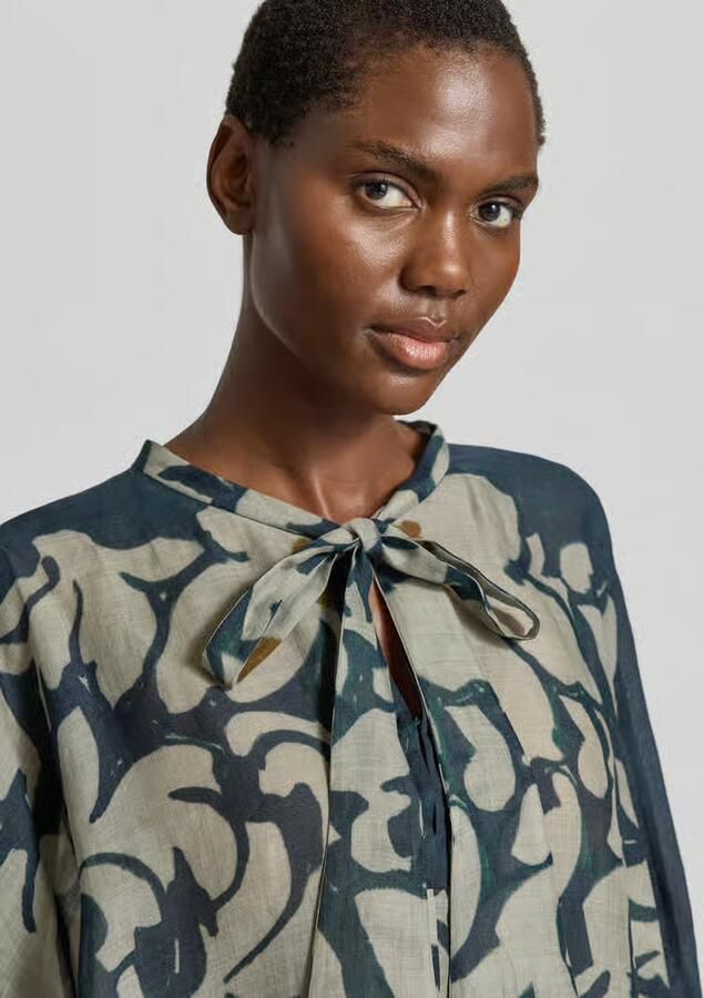 LUISA CERANO Blouse met strik en volantmouwen
