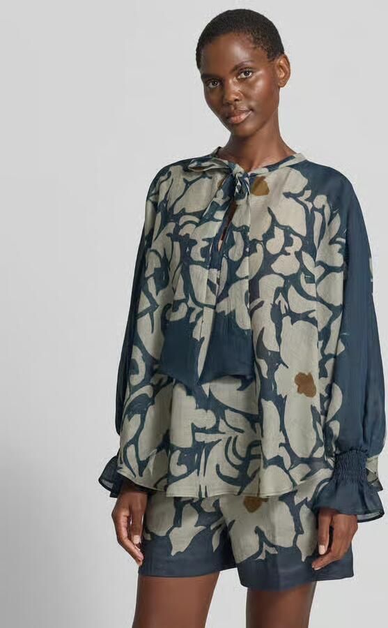 LUISA CERANO Blouse met strik en volantmouwen - Foto 4