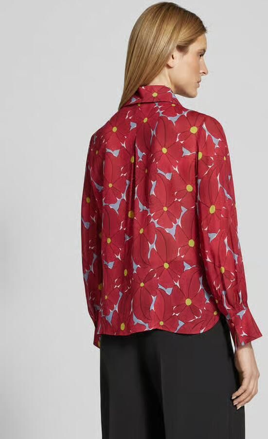 LUISA CERANO Blouse met strik van viscose met strikkraag