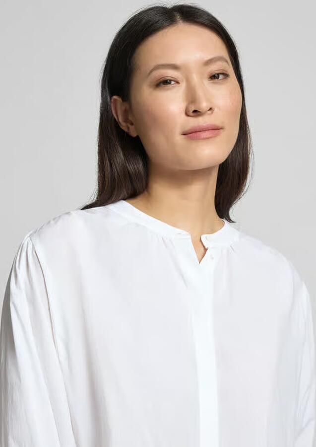LUISA CERANO Blouse met verborgen knoopsluiting en verlengd rugpand