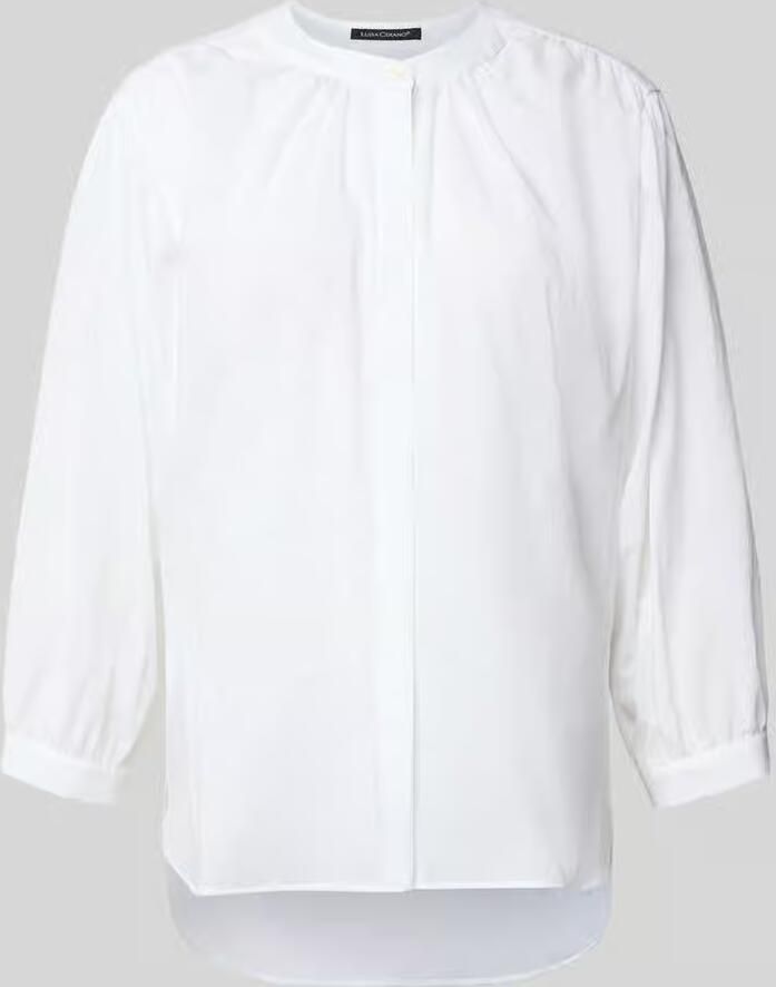 LUISA CERANO Blouse met verborgen knoopsluiting en verlengd rugpand - Foto 2