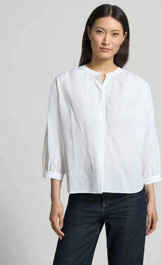 LUISA CERANO Blouse met verborgen knoopsluiting en verlengd rugpand - Foto 4
