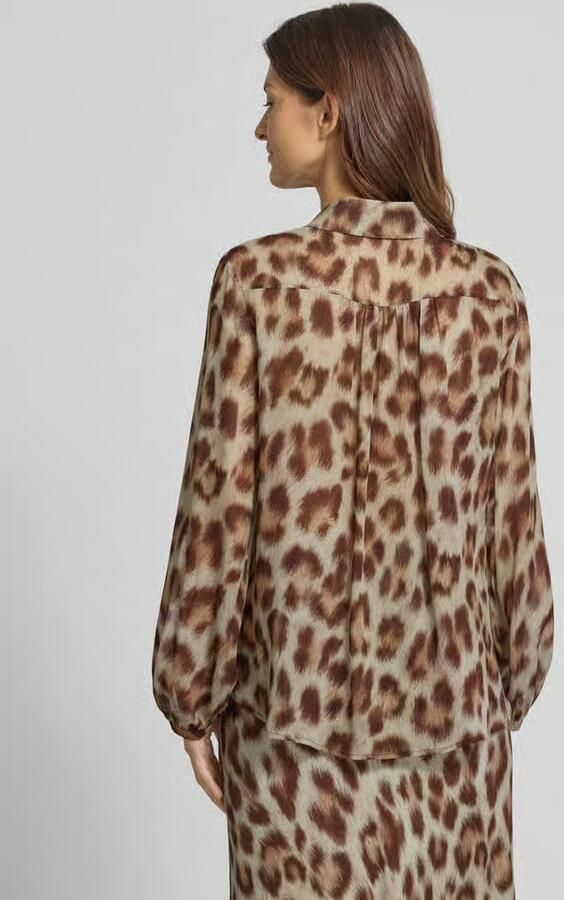 LUISA CERANO Blouse van viscose met vetersluiting