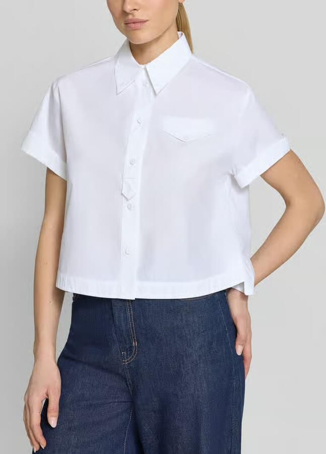 LUISA CERANO boxy fit blouse met borstzak
