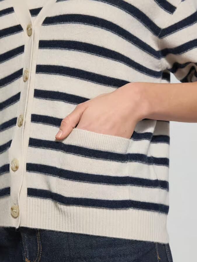 LUISA CERANO Cardigan van een mix van wol en kasjmier met 1 2-mouwen
