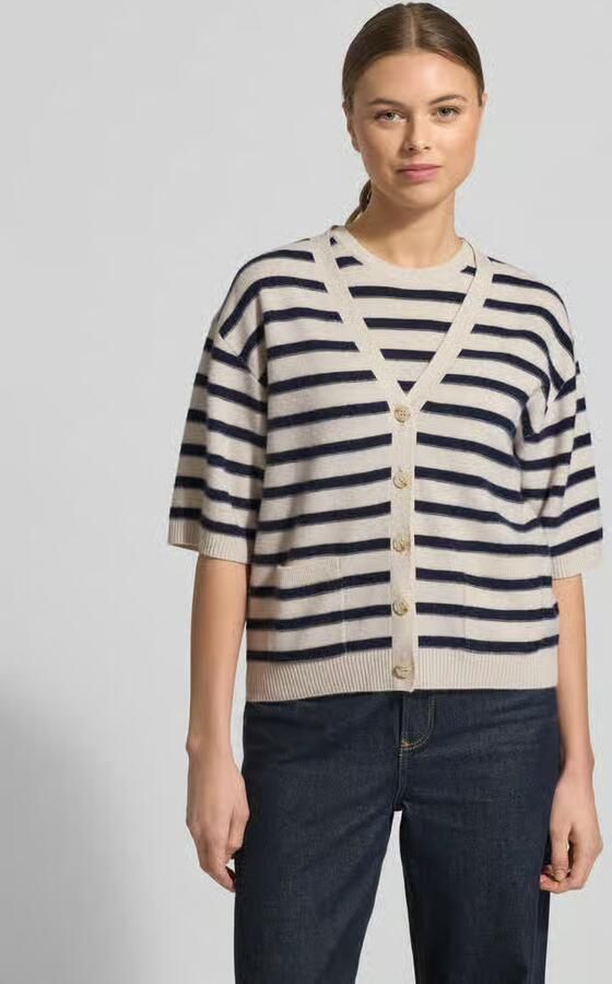 LUISA CERANO Cardigan van wol-kasjmiermix met 1 2-mouw - Foto 3
