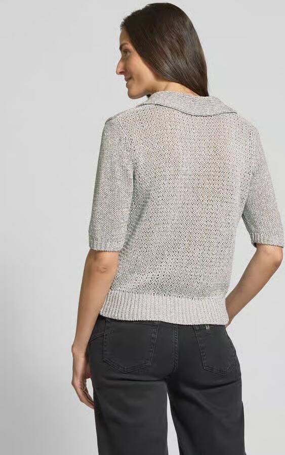 LUISA CERANO Gebreid shirt van linnenmix met 1 2-mouwen