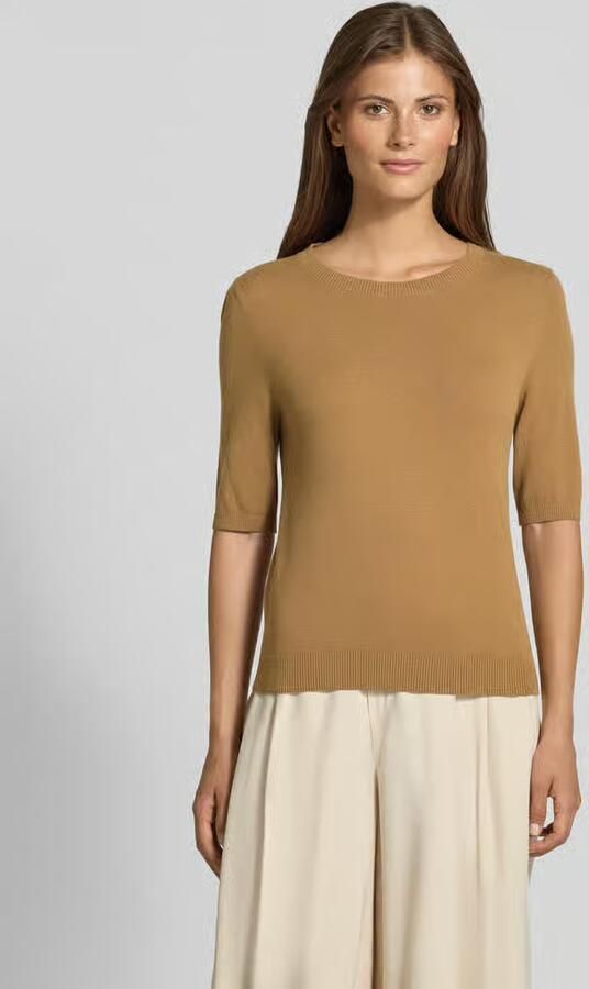 LUISA CERANO Gebreid shirt van viscosemix met ronde hals - Foto 2