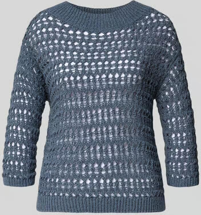 LUISA CERANO Gebreide pullover met ronde hals en 3 4-mouwen - Foto 2
